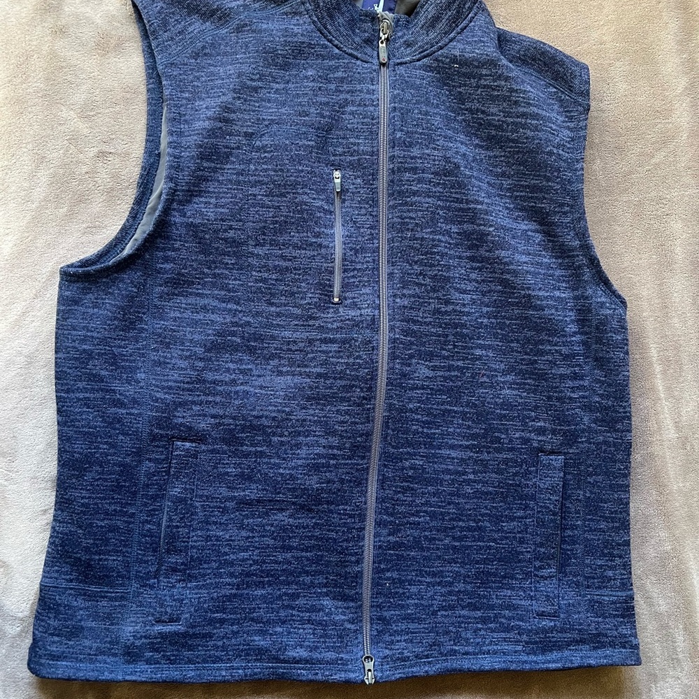 johnnie-O Navy Zip-Up Sweater Vest